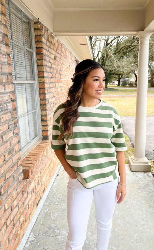 Stripe Away Top