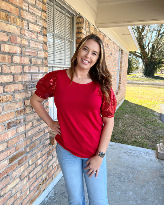 Lover Puffer Sleeve Top
