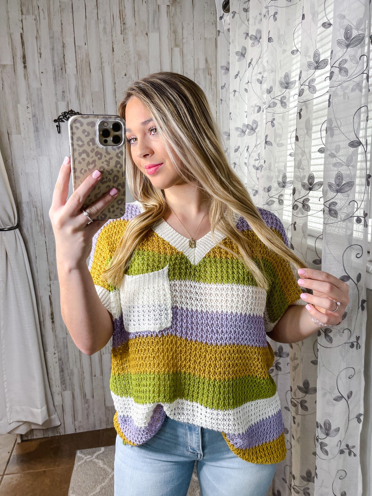 Mardi Gras Knit Sweater